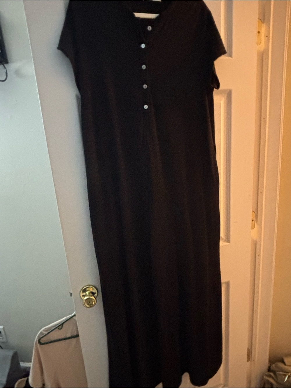 Mindy Mae Black Button-Front jumpsuit